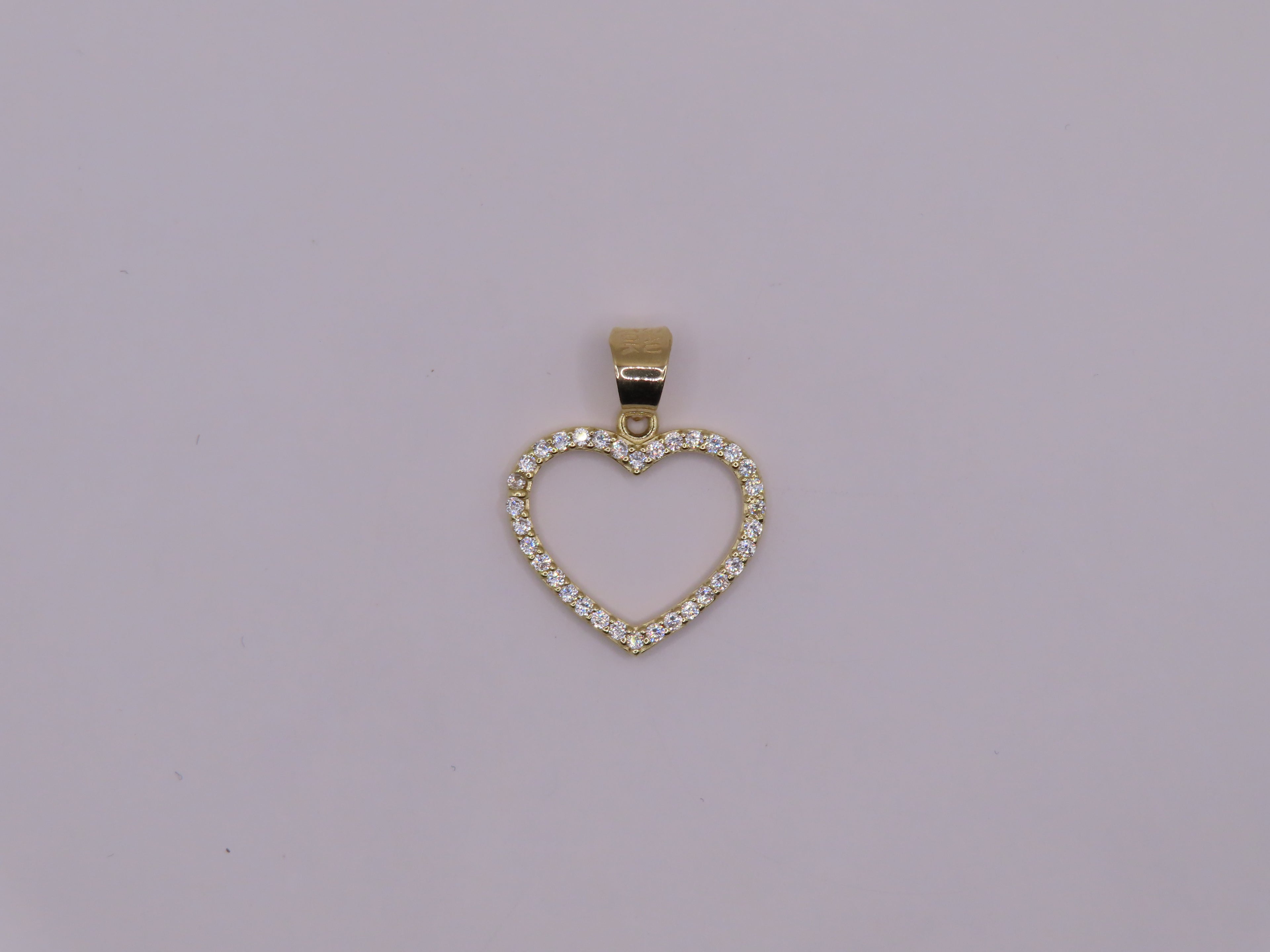 10k Gold Heart .8in  (1.08g)