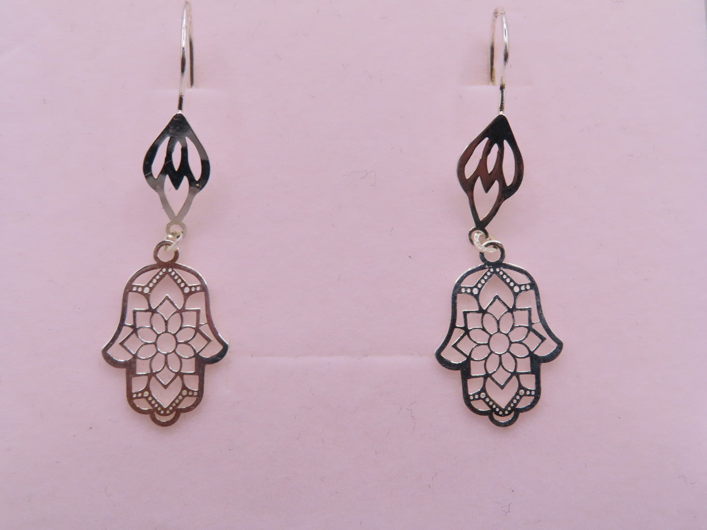 925 silver hamsa earrings