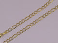 Diamond cut figaro 10k gold chain