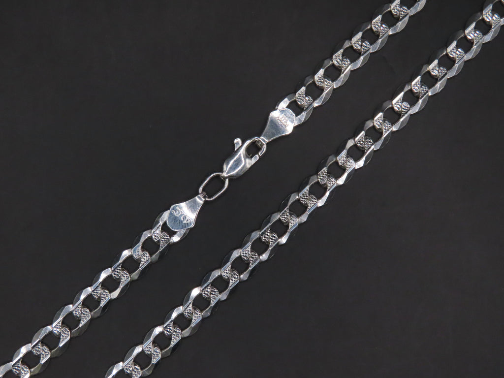 DIAMOND CUT CUBAN LINK CHAIN 27IN/7MM