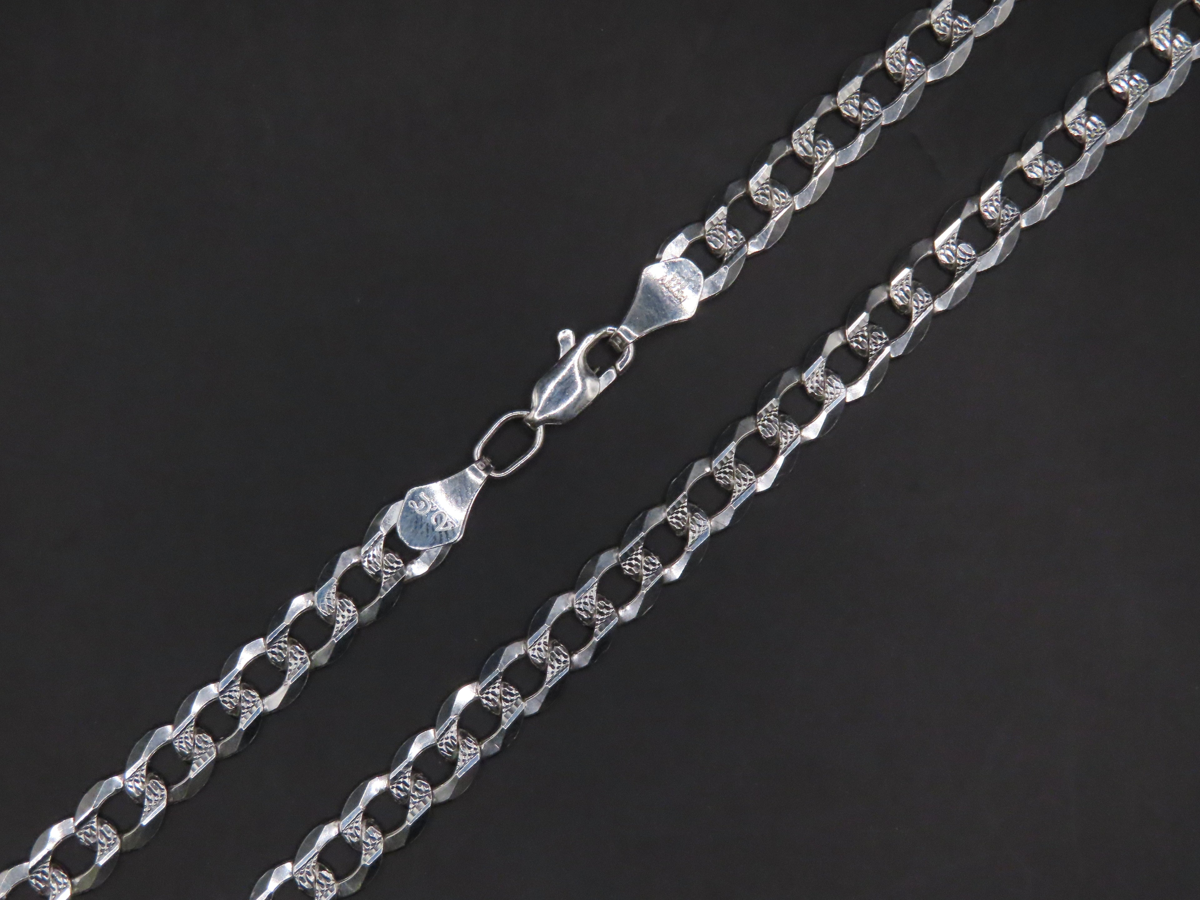 DIAMOND CUT CUBAN LINK CHAIN 27IN/7MM