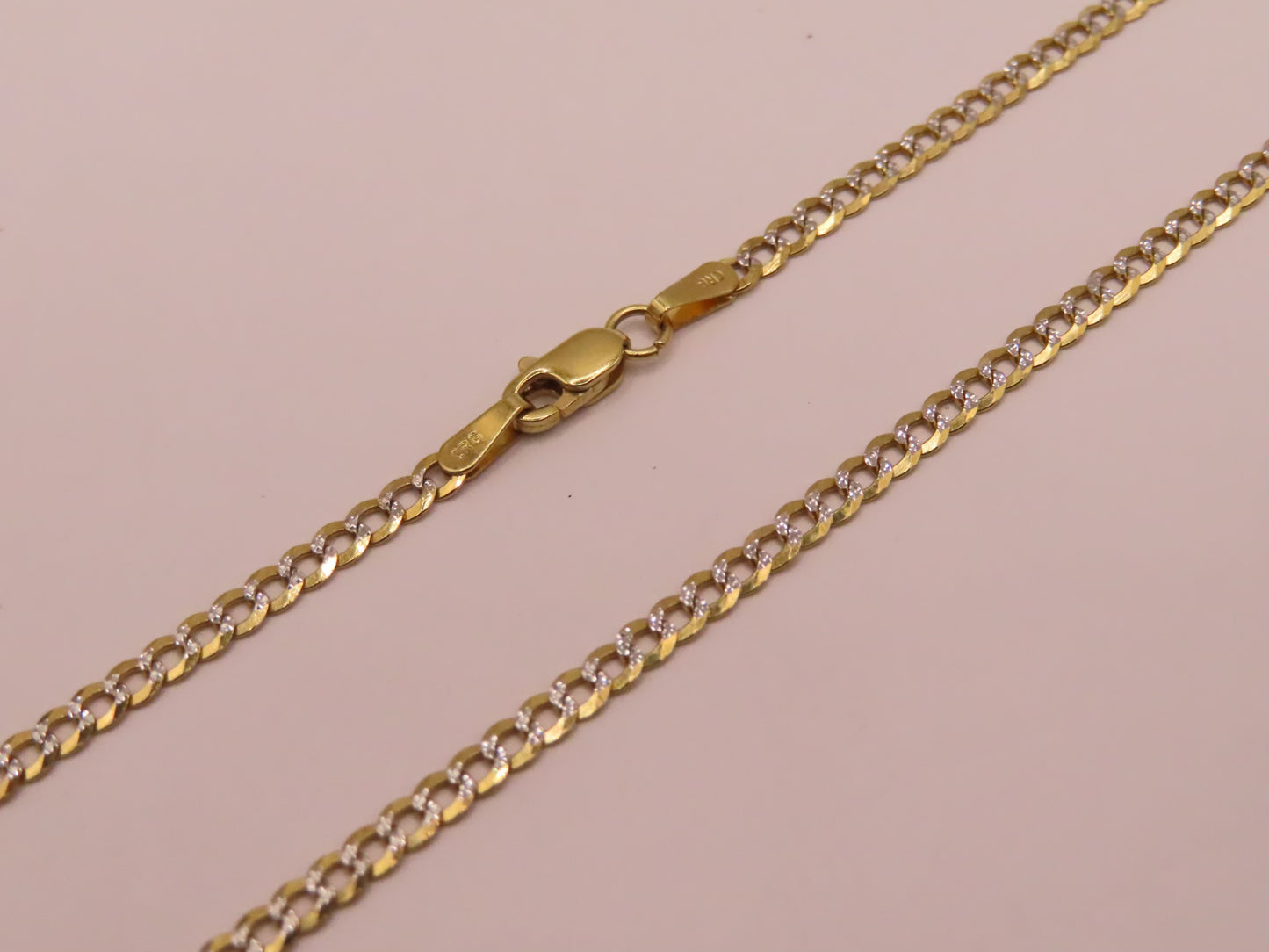 14k Gold Diamond Cut Cuban chain 20in/2mm