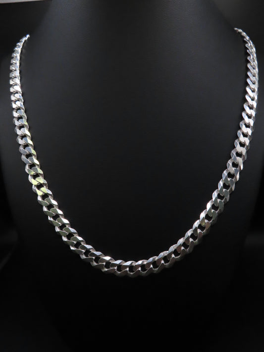925 silver Cuban chain 25.5in/6mm (28.83g)