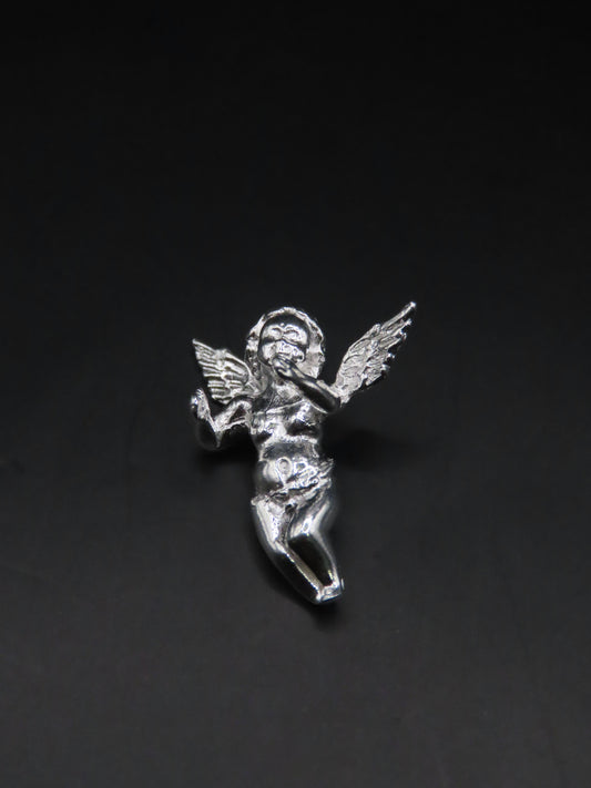 925 Silver angel pendant 1in