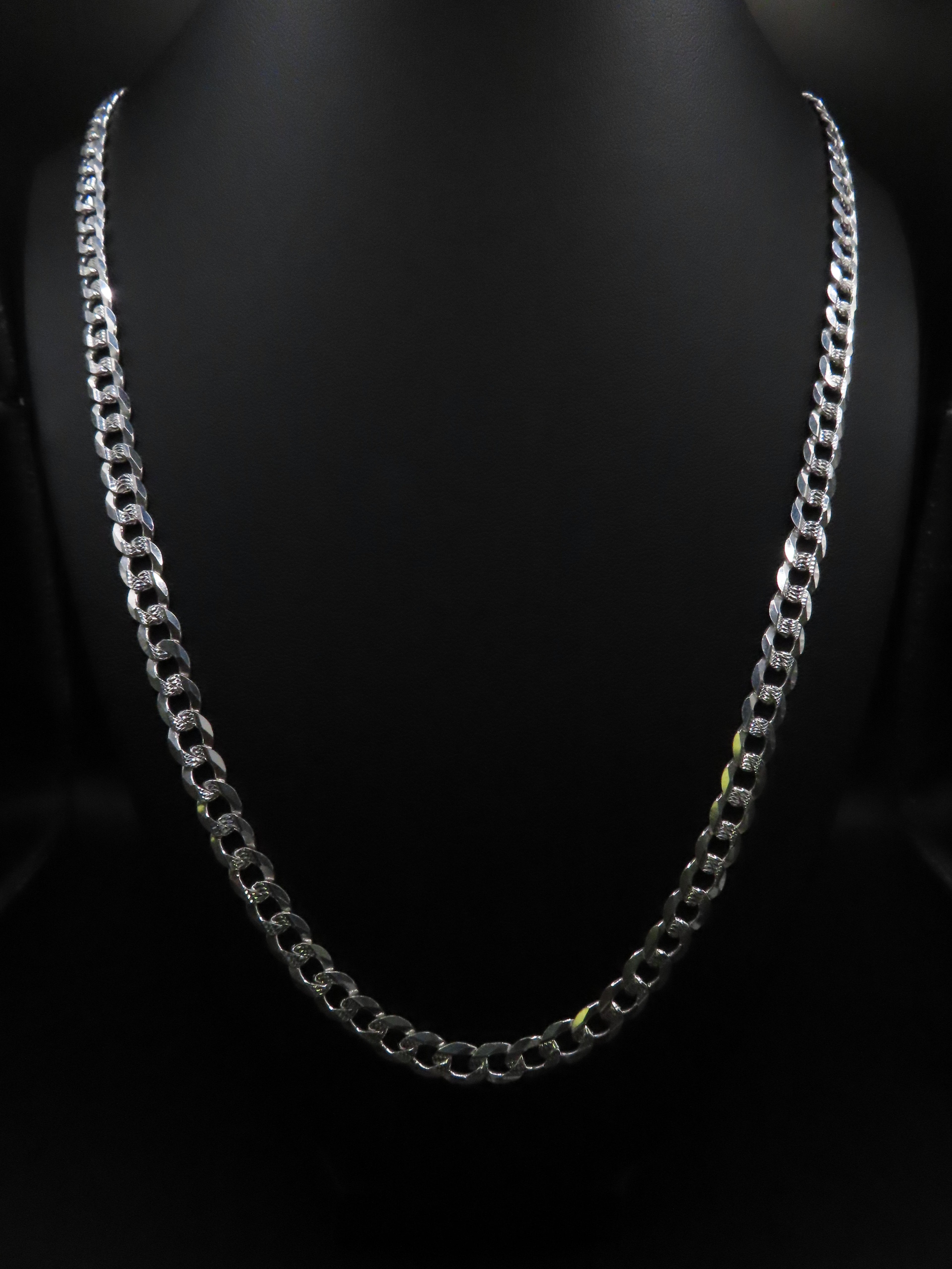 DIAMOND CUT CUBAN LINK CHAIN 27IN/7MM