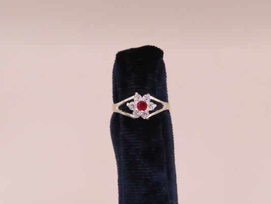925 silver flower ring sz/5.5