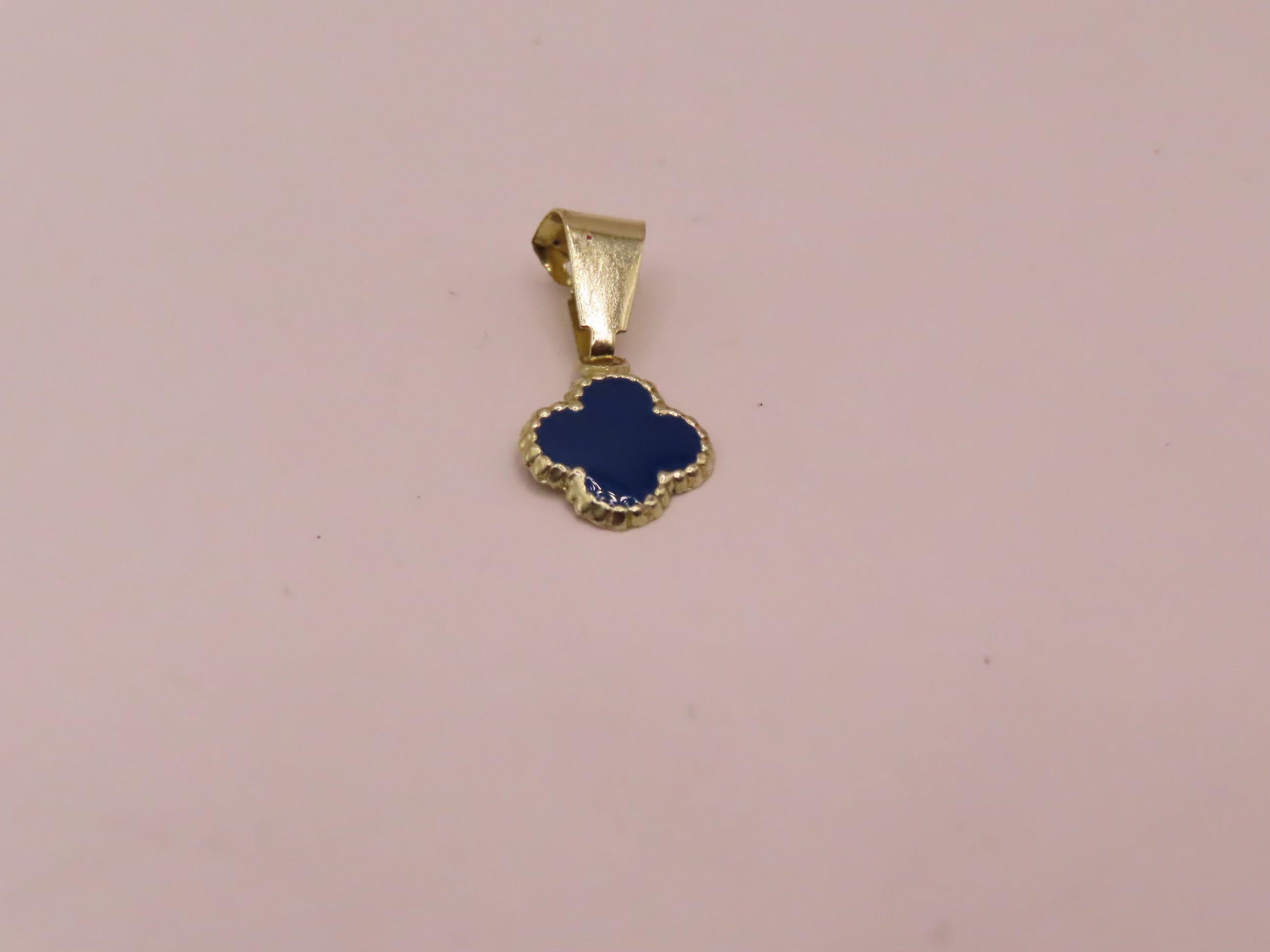 10k gold blue pendant