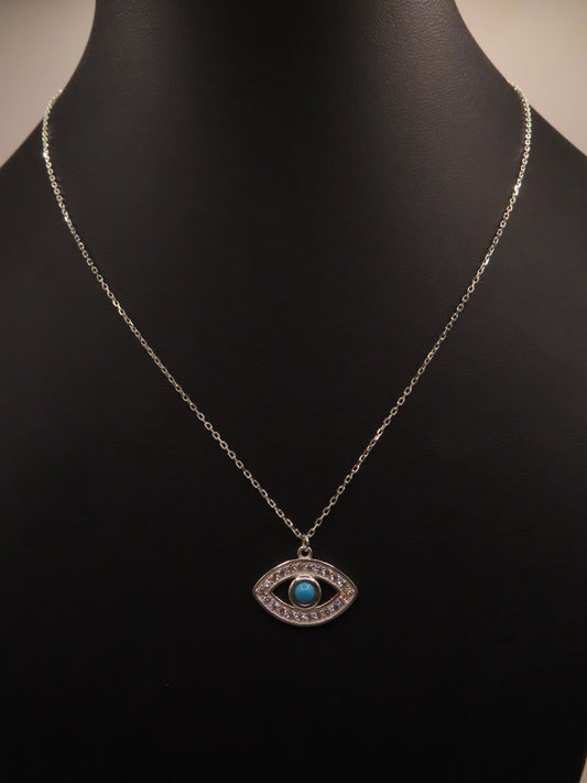 Evil eye 925 silver necklace