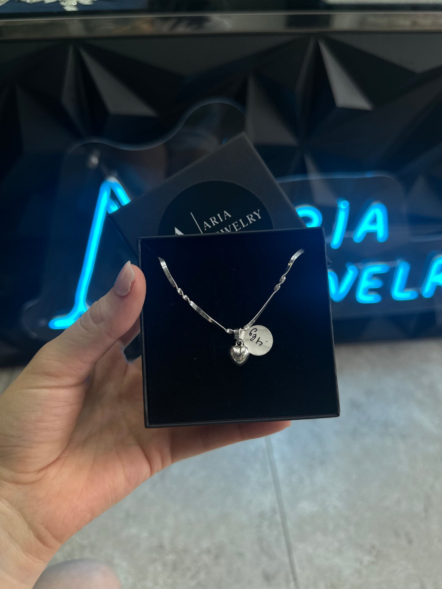 925 silver mini heart set