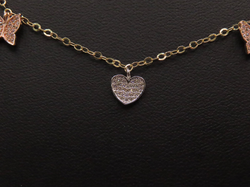 14k Gold butterfly necklace