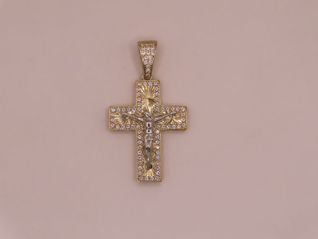 14k Gold cross pendant 1.5in
