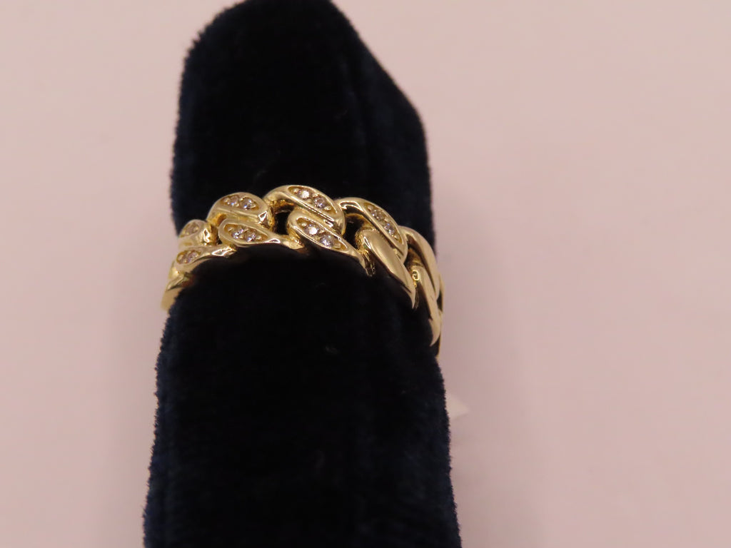 14k Gold Cuban Link Ring