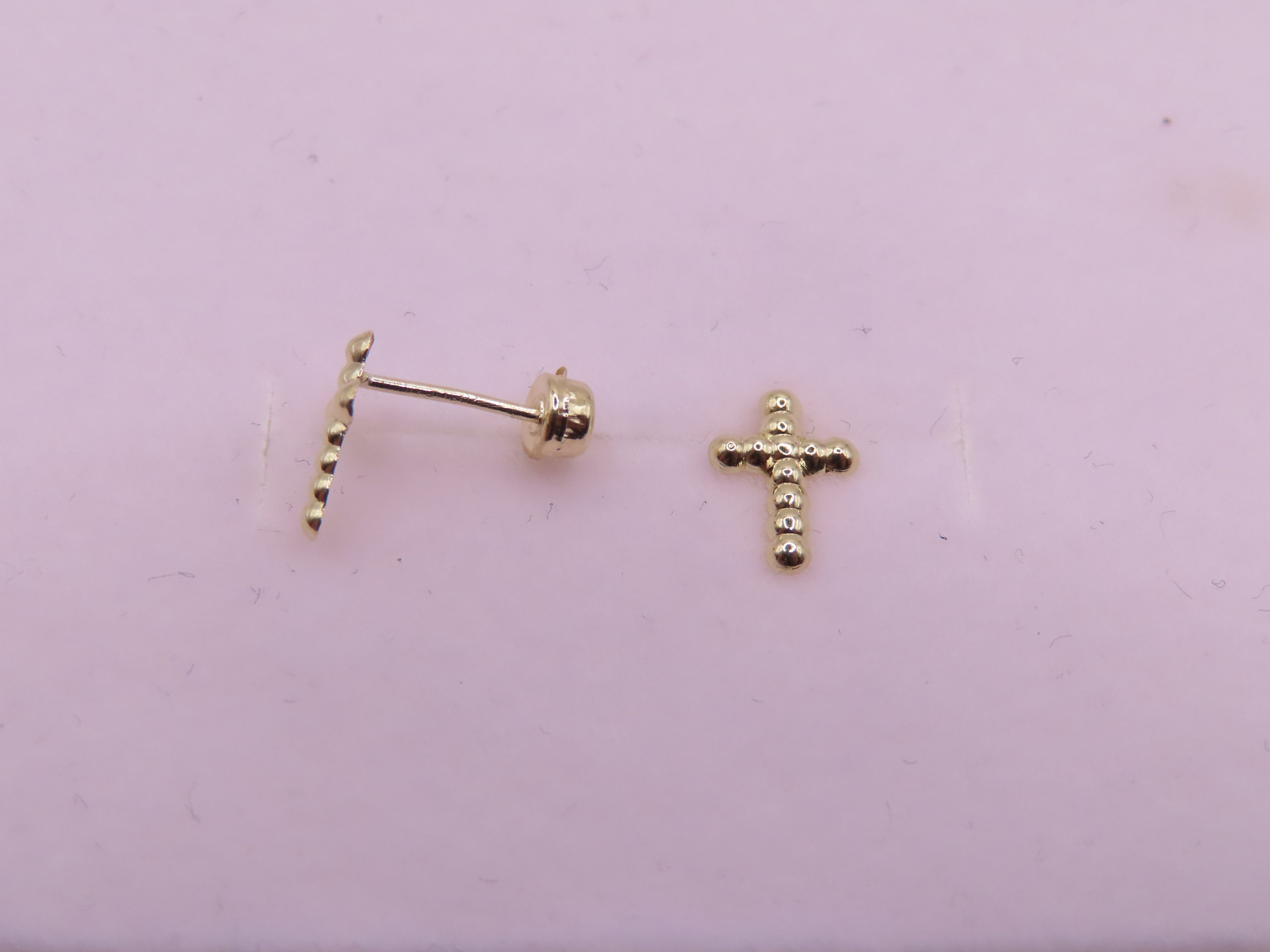 10k Gold Cross Earrings