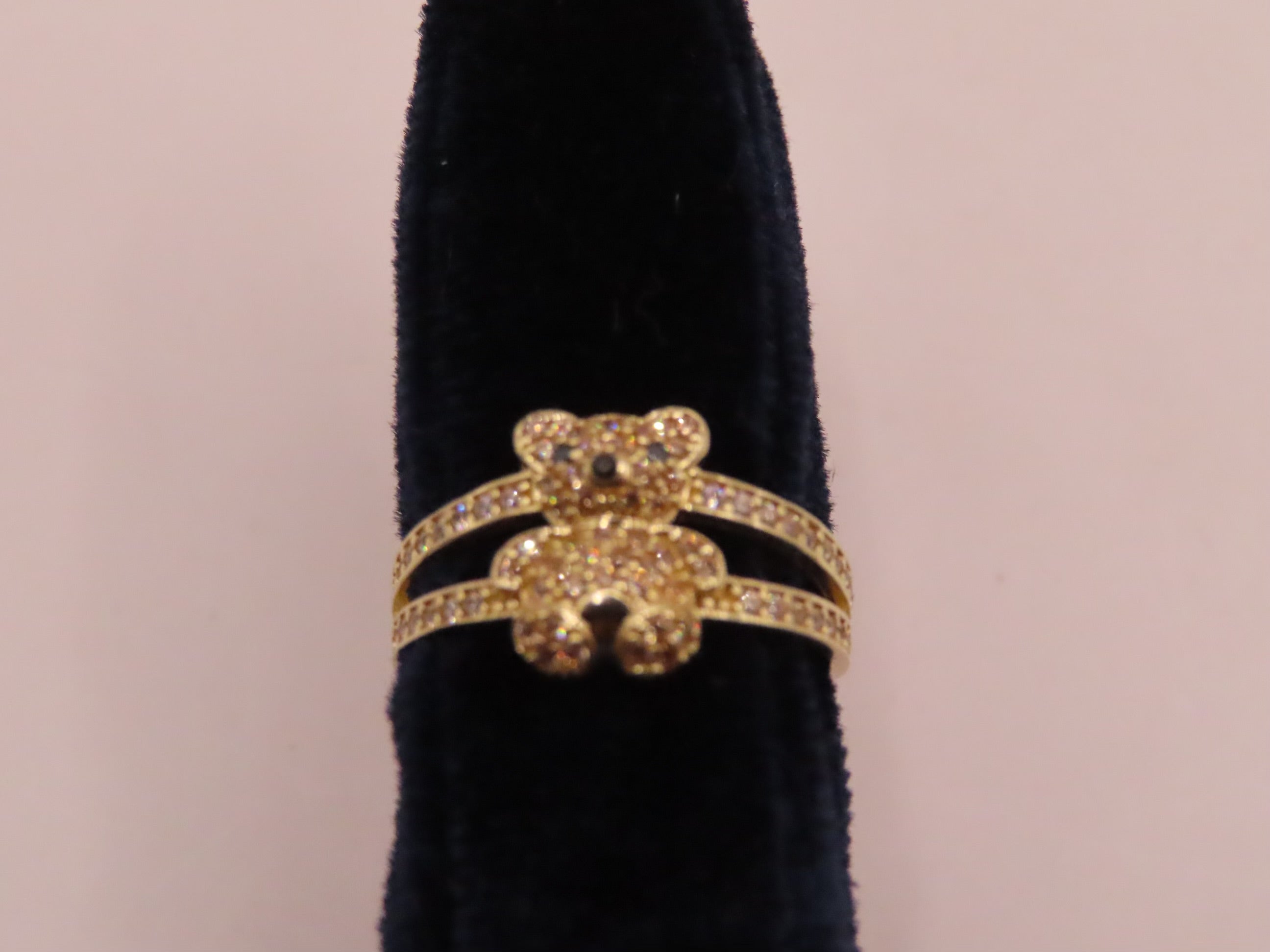 14k Gold Bear Ring