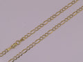 10k gold diamond cut figaro chain 24in/5mm