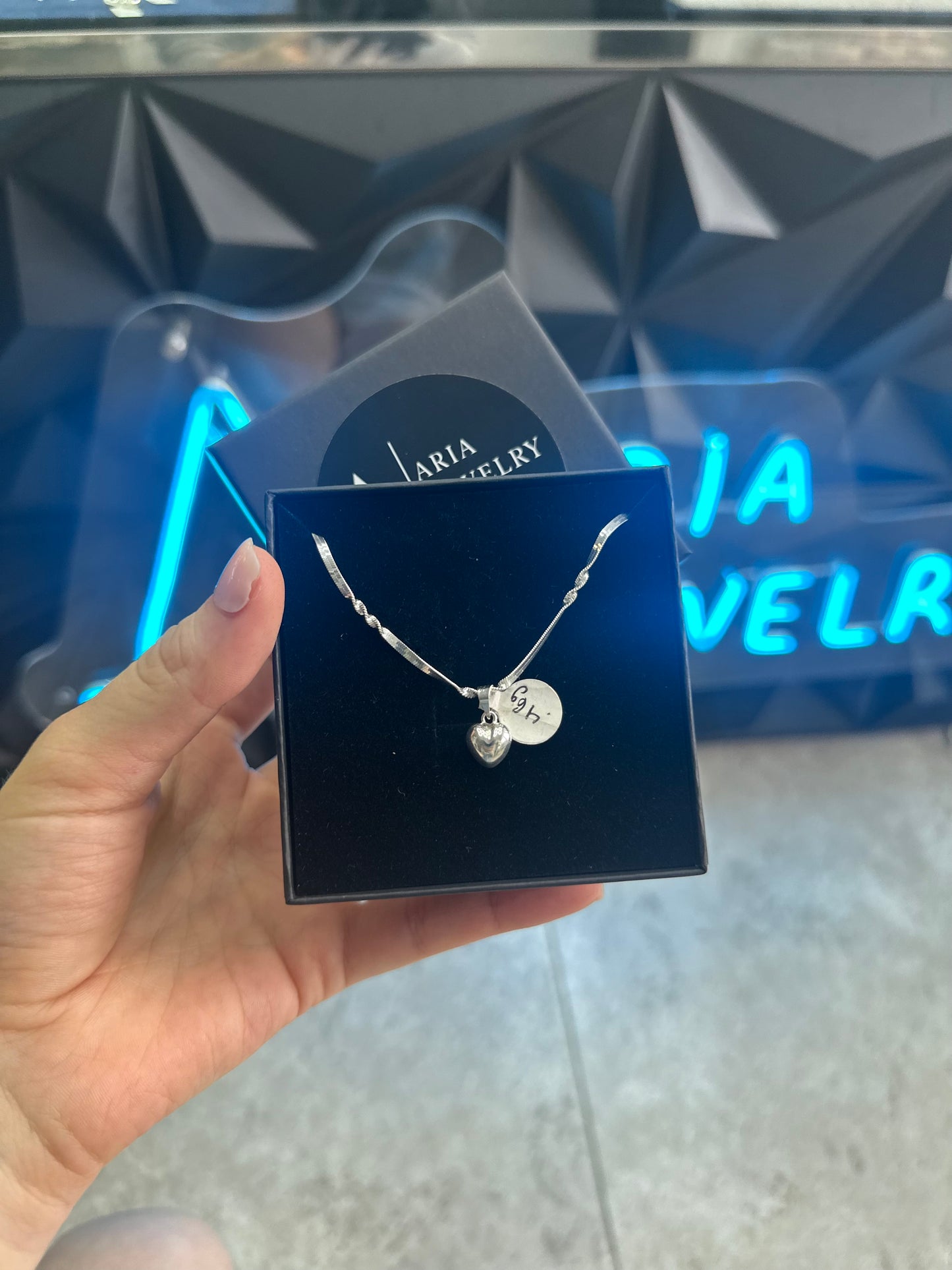 925 silver mini heart set