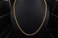 10k gold hollow rope chain 19in/3mm (4.85gr)