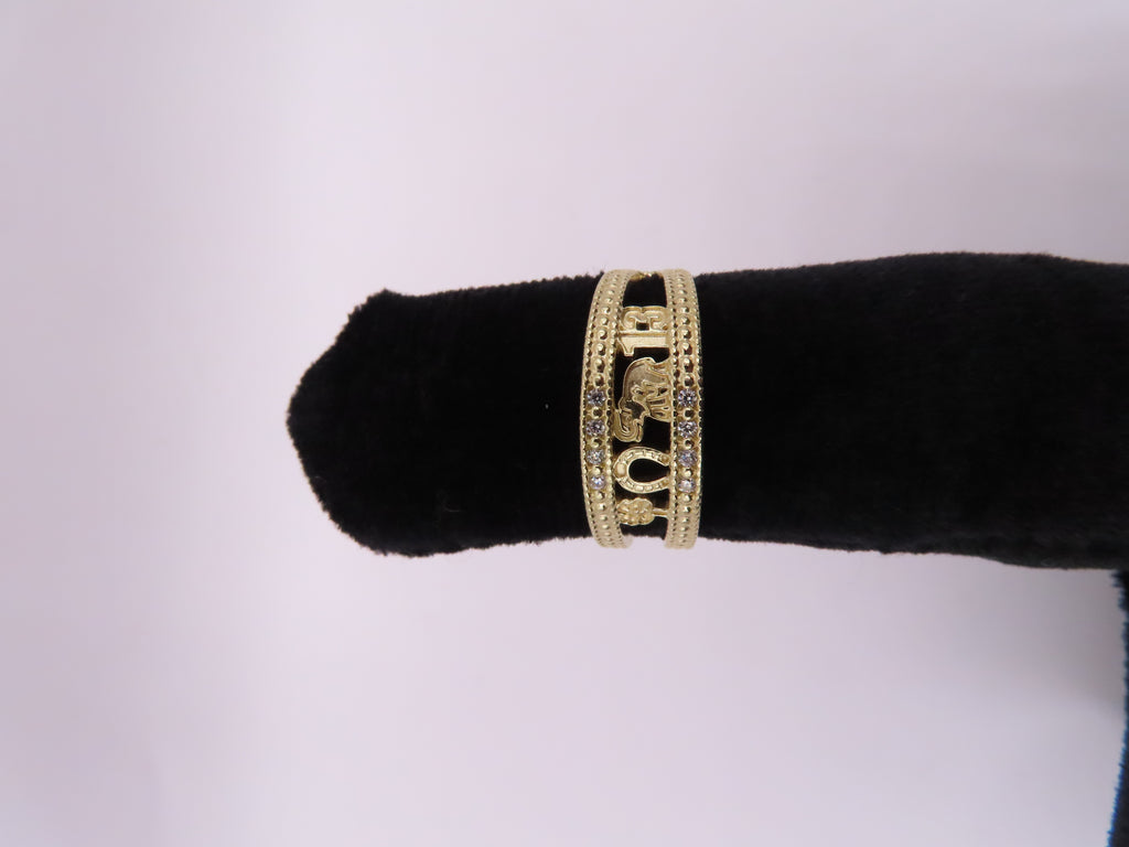 10k Gold Good Luck Ring