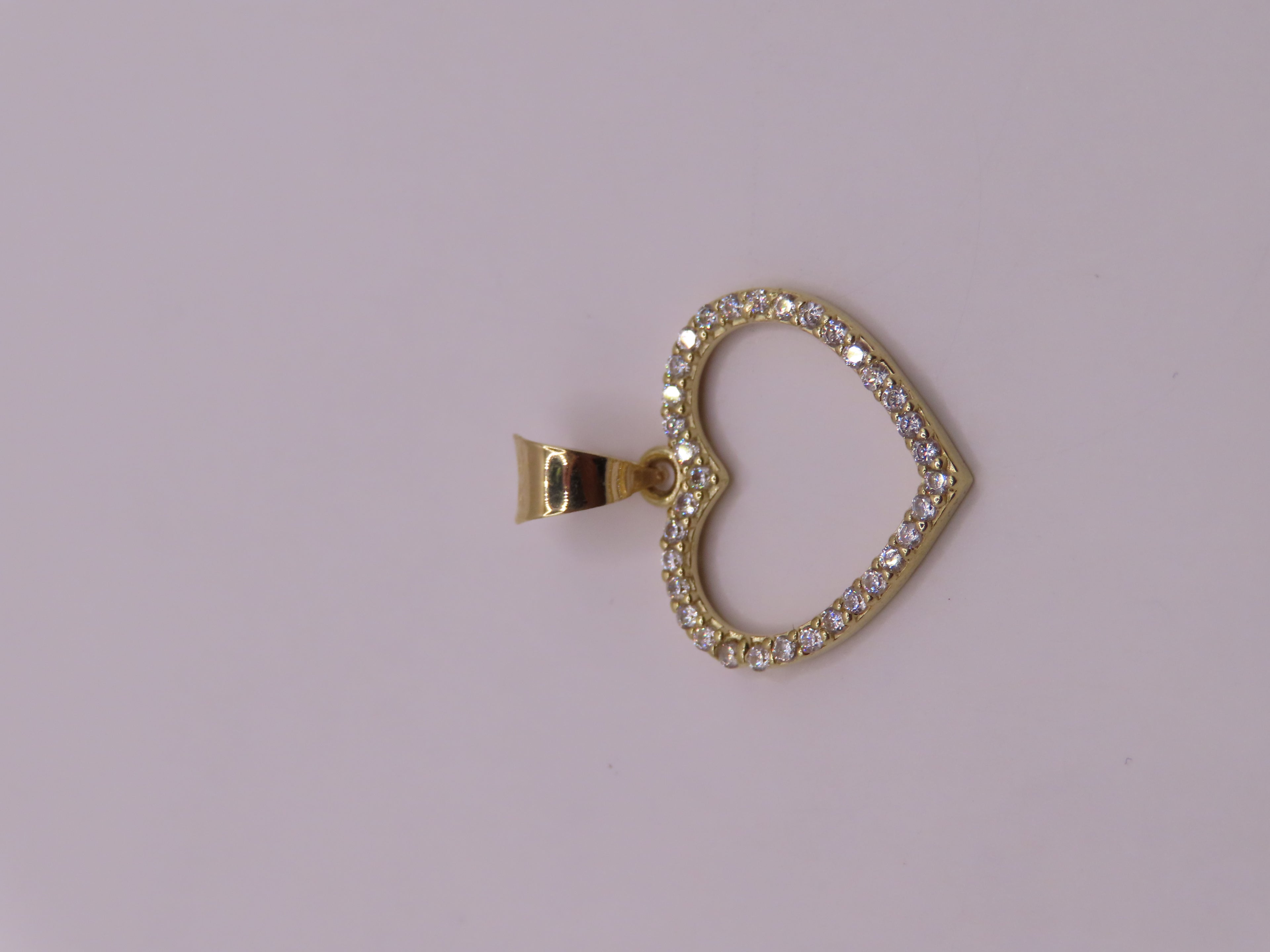 10k Gold Heart .8in  (1.08g)