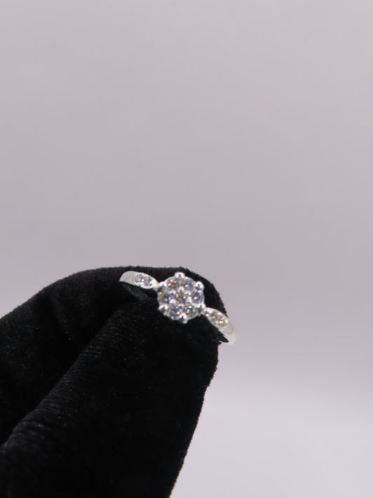 925 silver flower ring