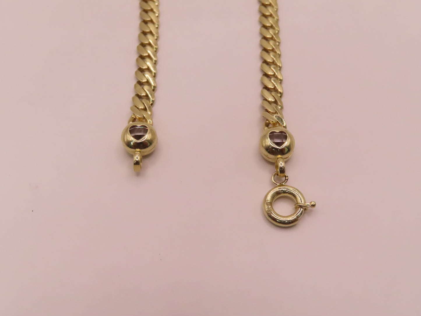 14k Gold cross bracelet 7.5in