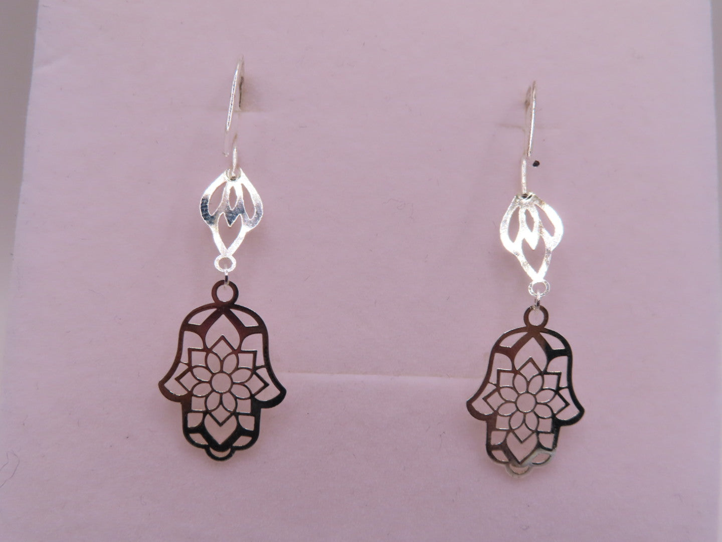 925 silver hamsa earrings