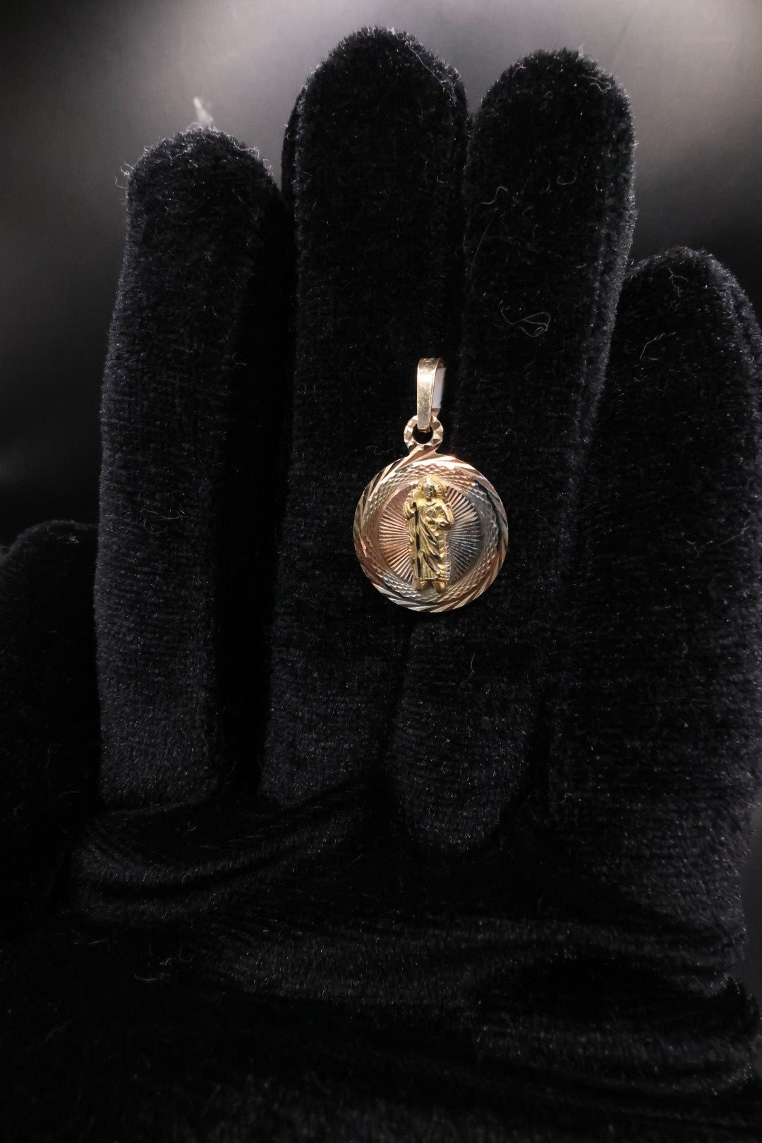 San judas pendant 10k gold