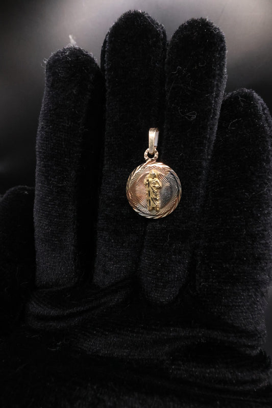 San judas pendant 10k gold