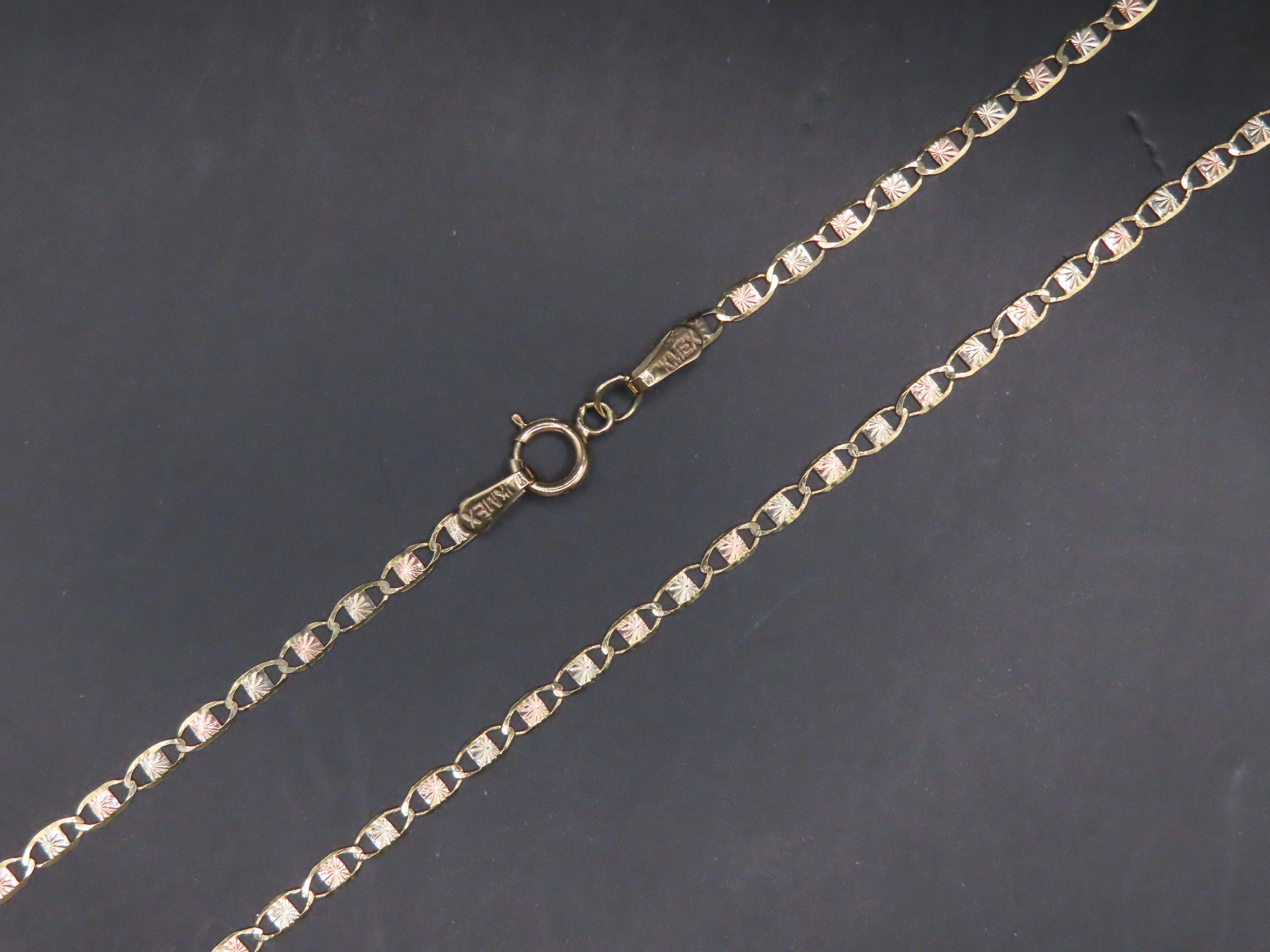 10k 3Tone Gold Chain 20in/2mm  (2.68g)