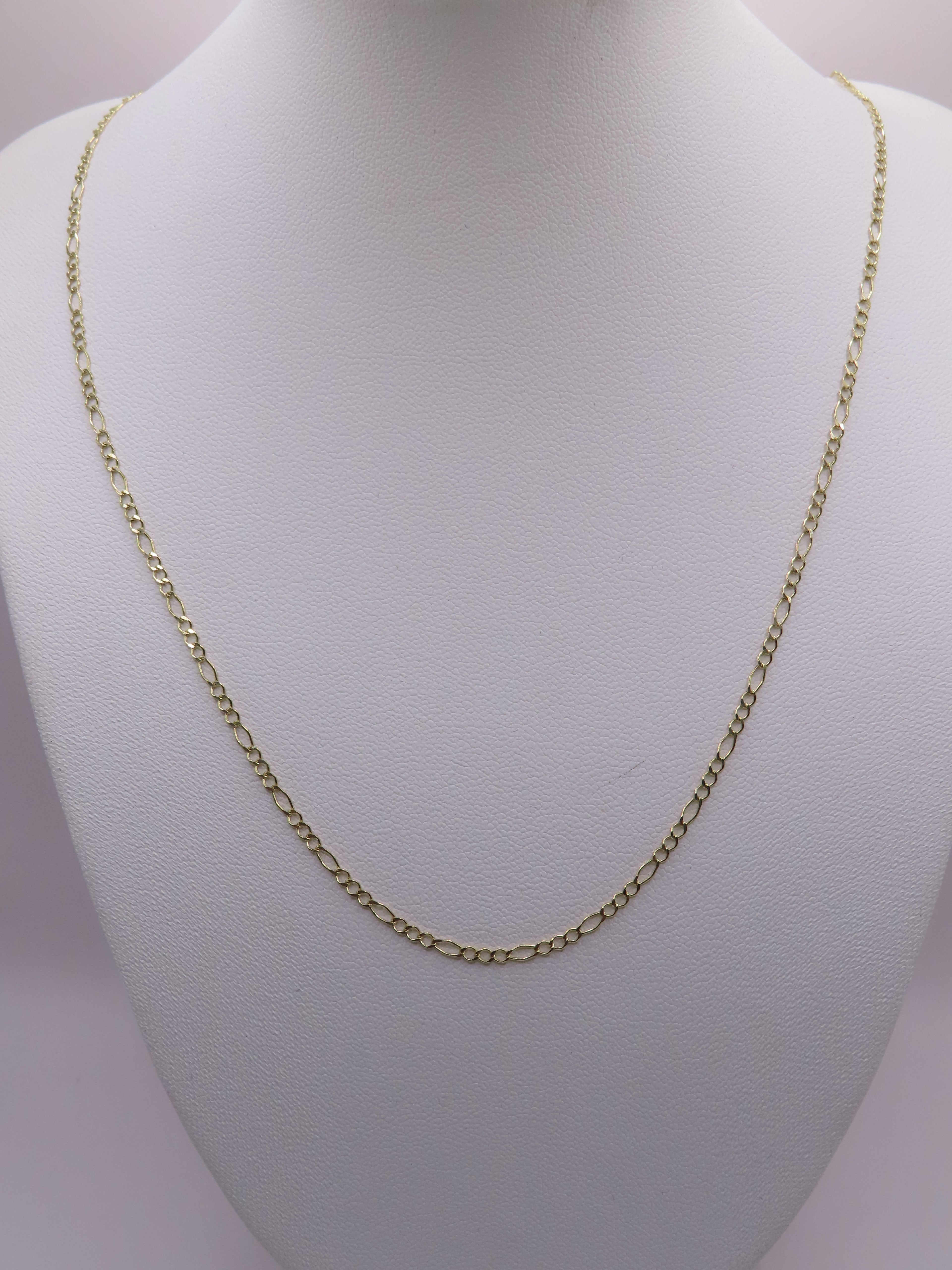 10k gold figaro chain 20in/3mm