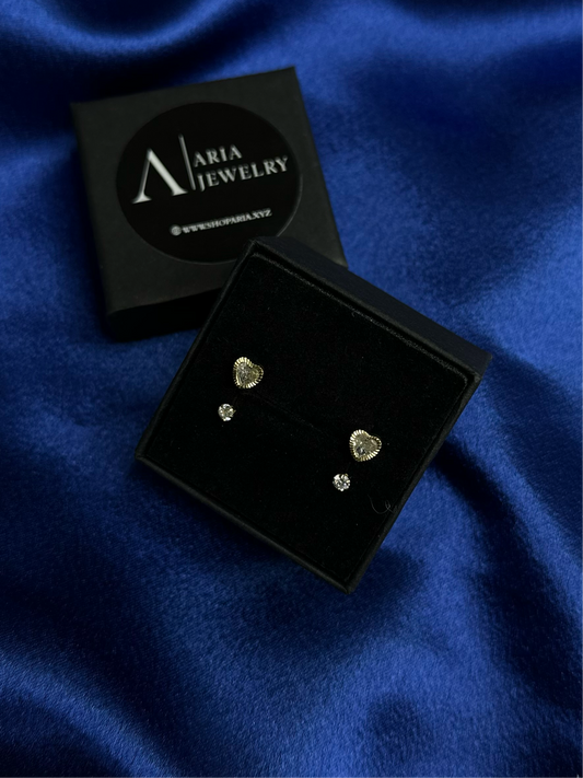 10k Gold heart Earrings