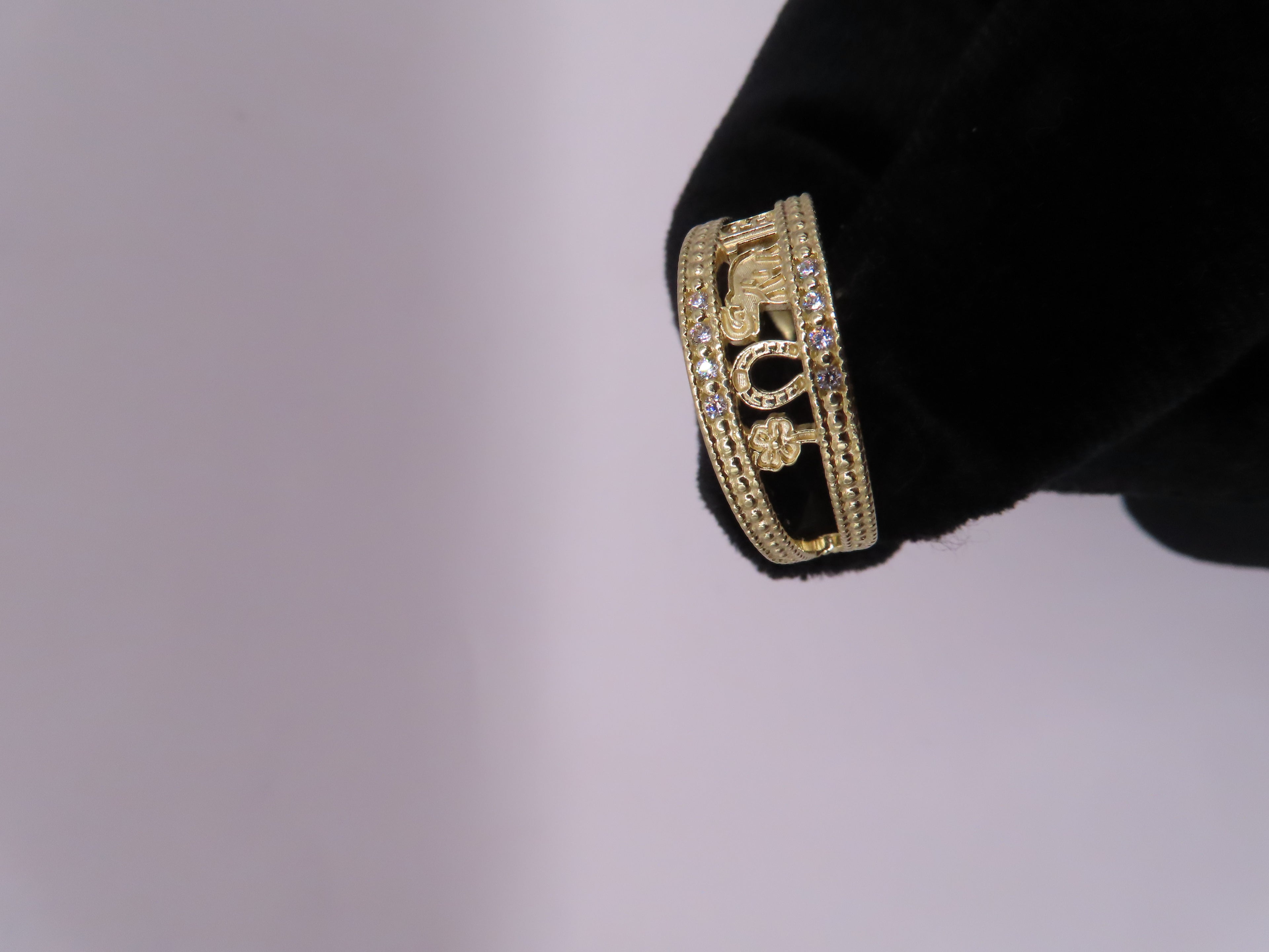 10k Gold Good Luck Ring