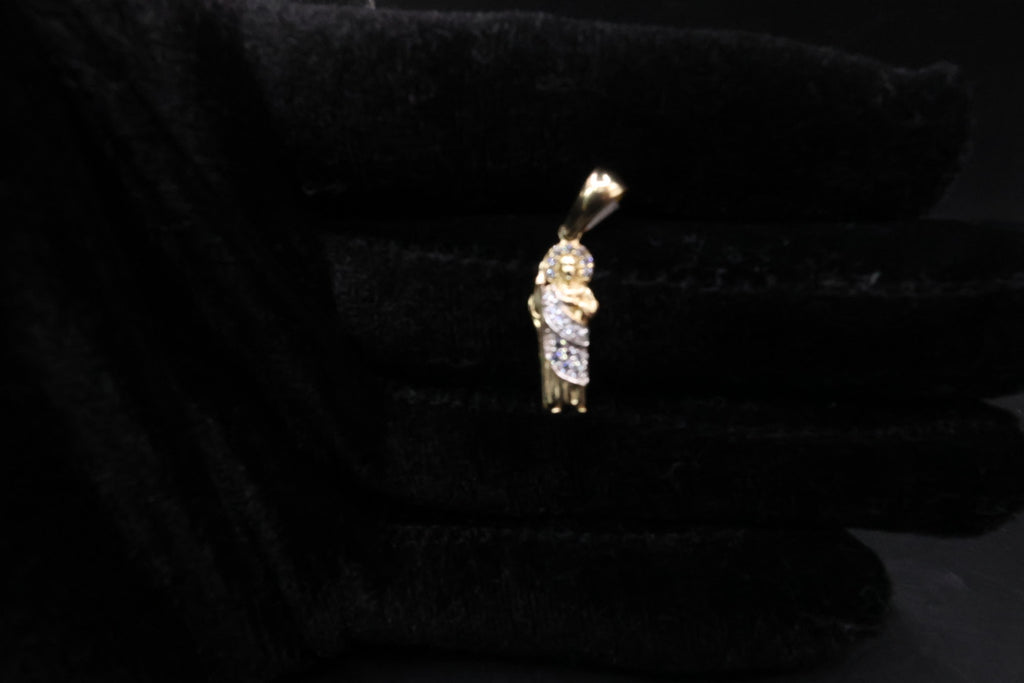 San judas pendant 14k gold