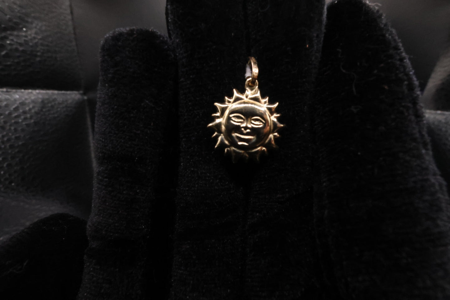 Sun pendant 14k gold
