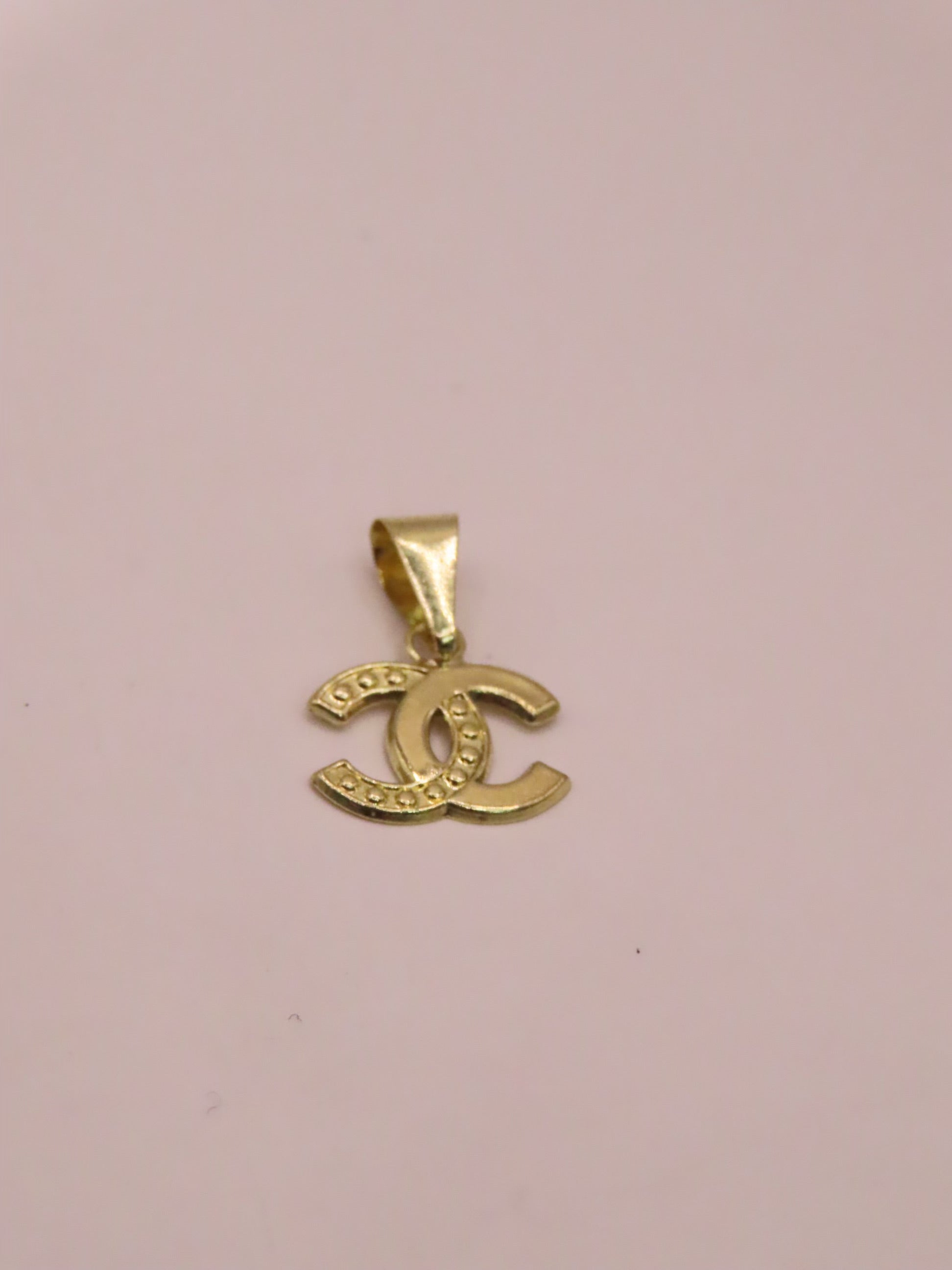 10k Gold cc mini pendant