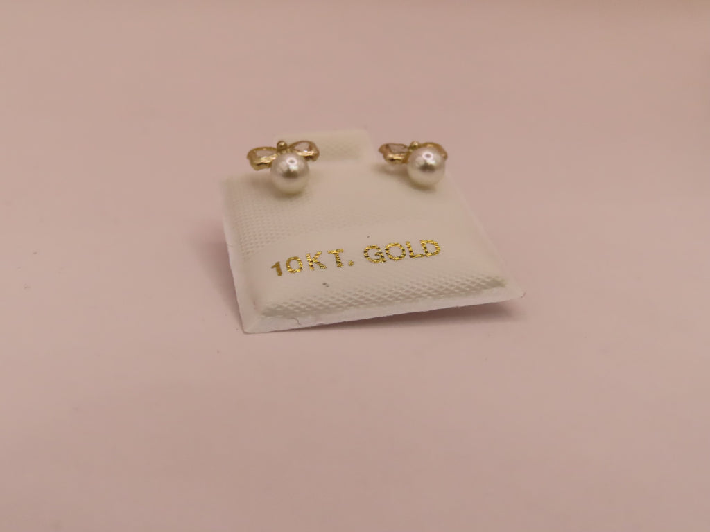 10k Gold mini bows earrings