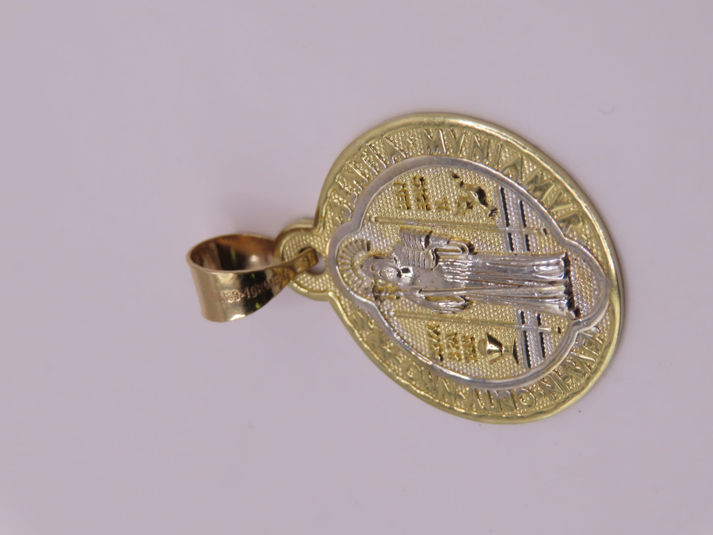 10k Gold San Benito Pendant 1.5in  (5.23g)