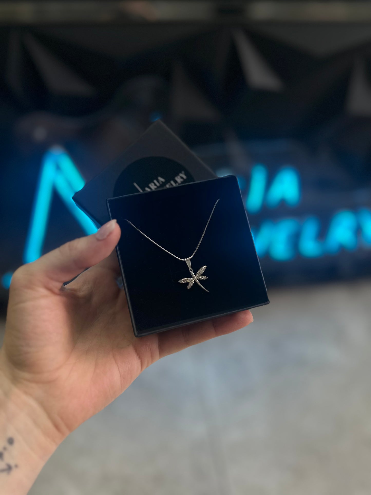 925 silver dragon fly set