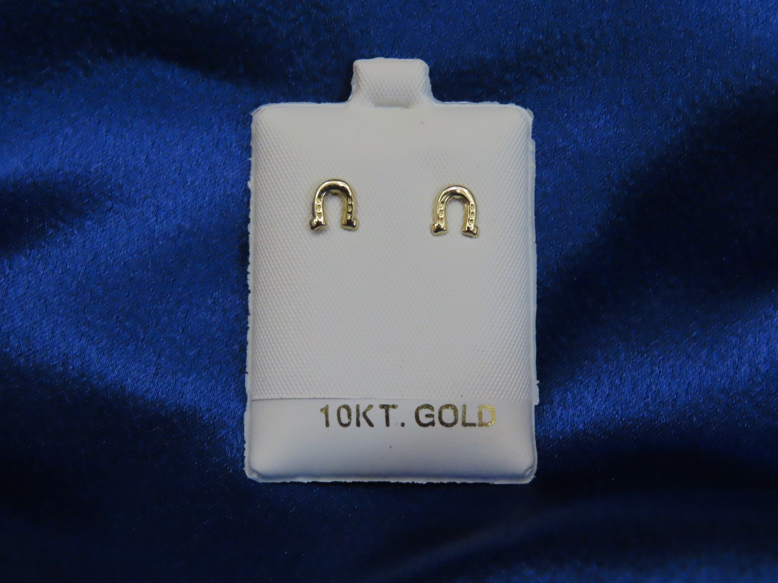 Horseshoe 10k gold stud earrings