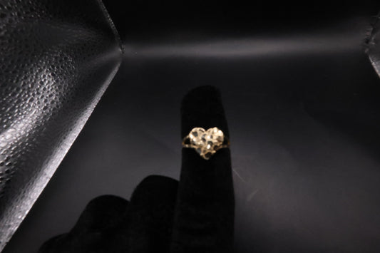 Heart nugget Ring 14k gold
