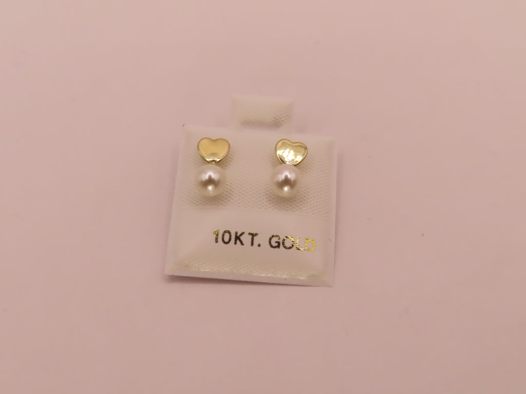 10k Gold heart earrings