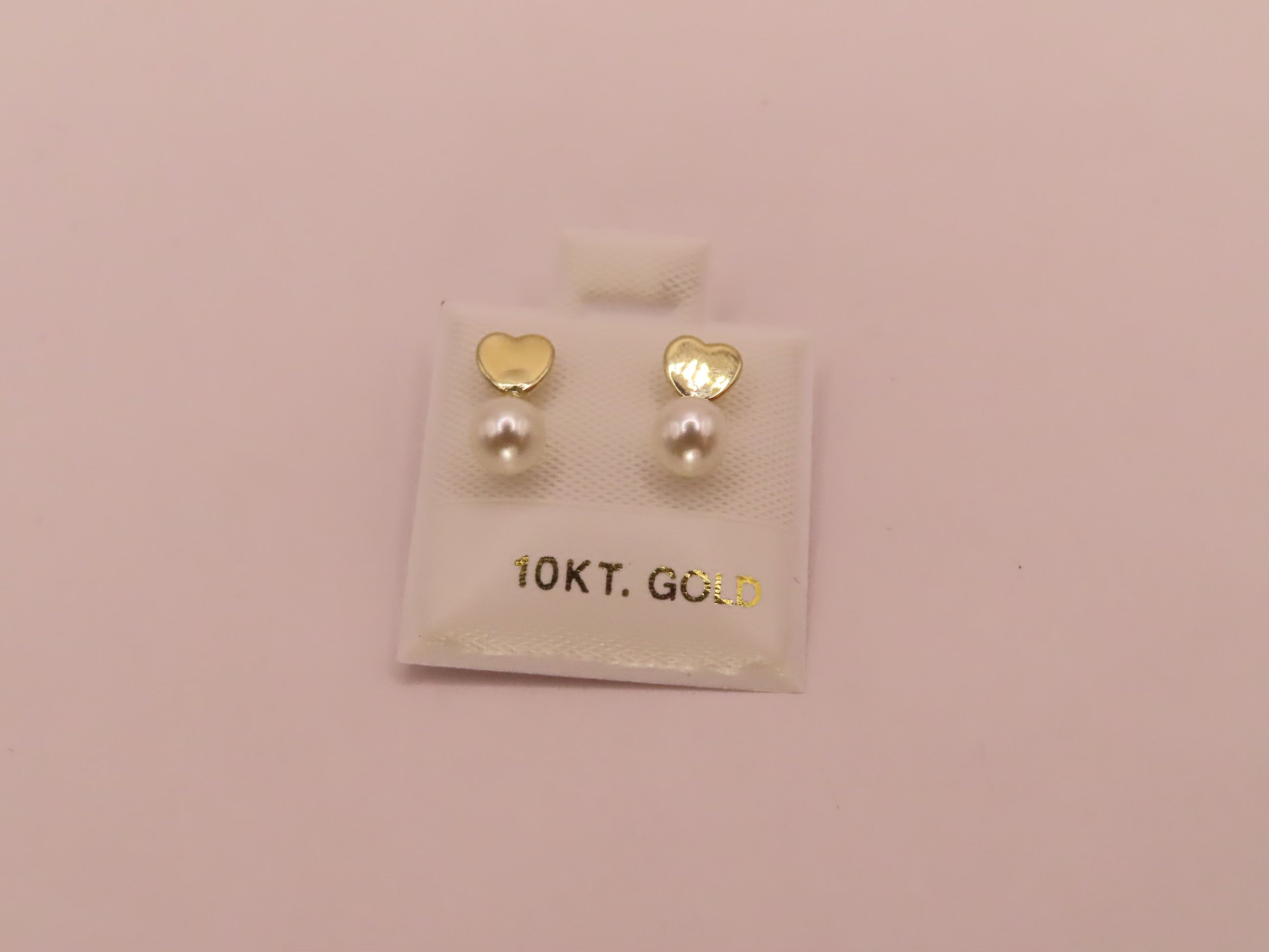 10k Gold heart earrings