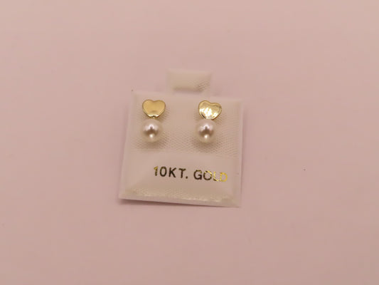 10k Gold heart earrings