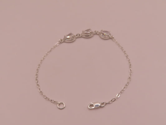 925 silver bracelet 7.5in