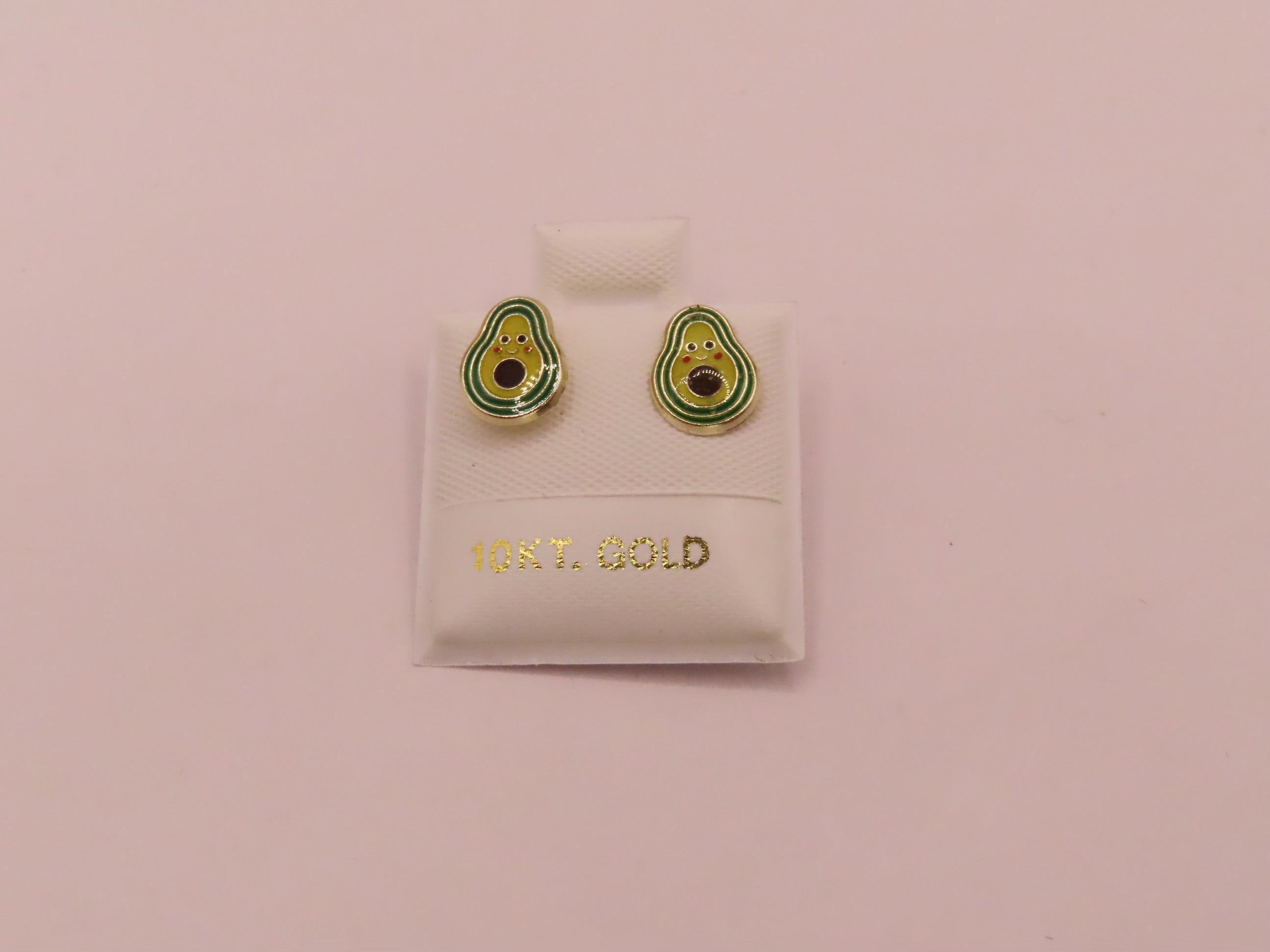 10k Gold avocado earrings
