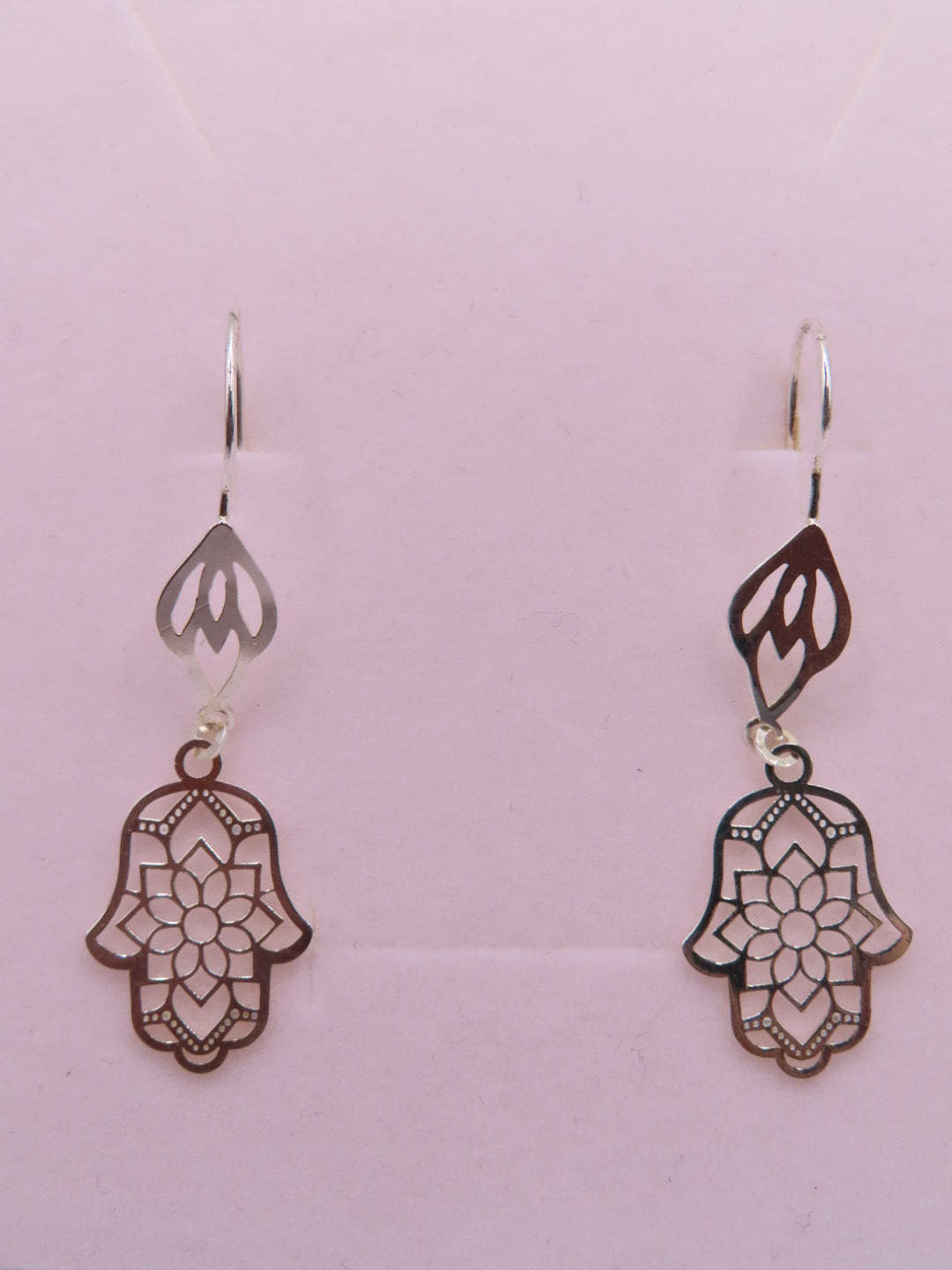 925 silver hamsa earrings