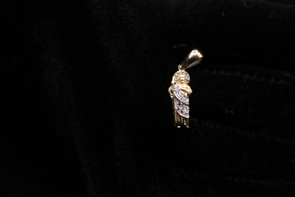 San judas pendant 14k gold