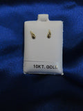 Wings 10k gold stud earrings