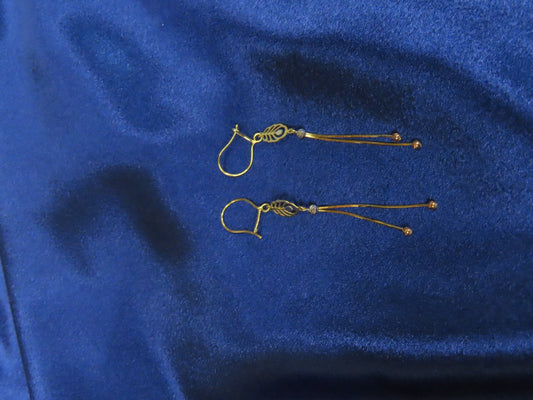 10k gold leaves earrings