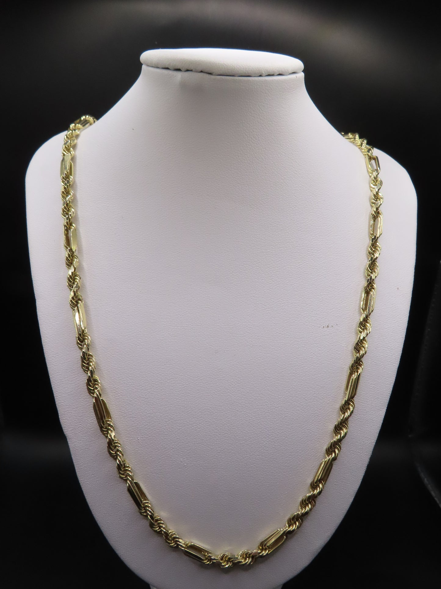 10k Gold semi hollow Rope Chain 26in/5mm(16.20g)